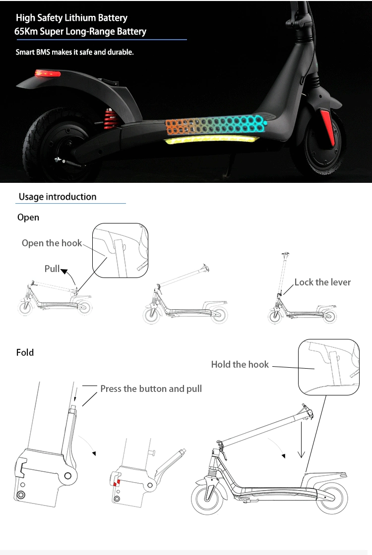 Mobility Scooter Fast Dual Motor E Scooter for Adult